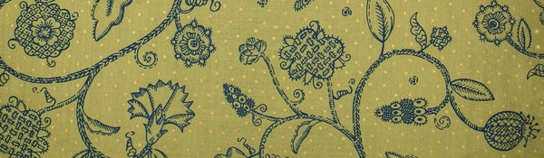 Blackwork Spot Silk - Harvest / Teal / Gold Metallic