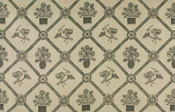 Rope Trellis Linen - Natural / Black