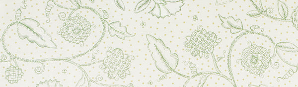 Blackwork Spot Linen - Duck Egg /Beige