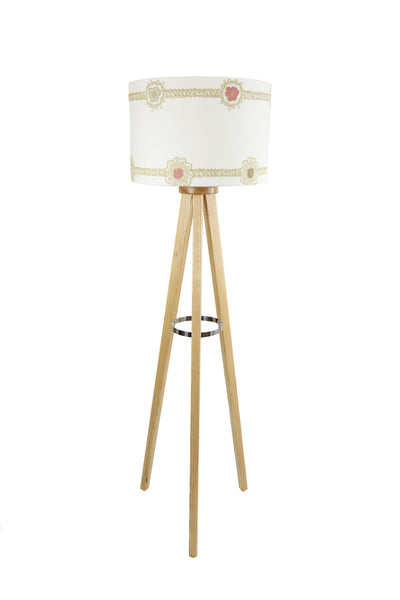 Tripod Floor Lamp Base - Light Oak Finish