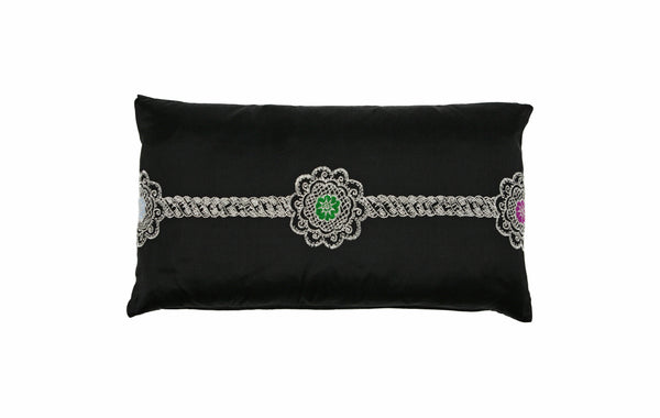 Rosette Rope - Black/Silver Metallic