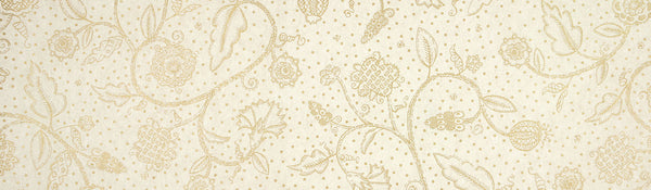 Blackwork Spot Wallpaper - Ivory / All Gold Metallic