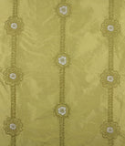 Rosette Rope Embroidered Silk - Yellow / Gold Metallic